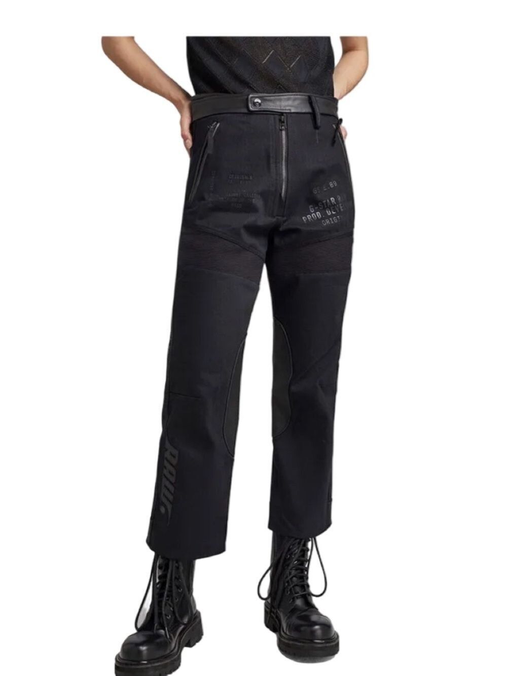 G-Star Women's E Moto L Pants Black NWT Size